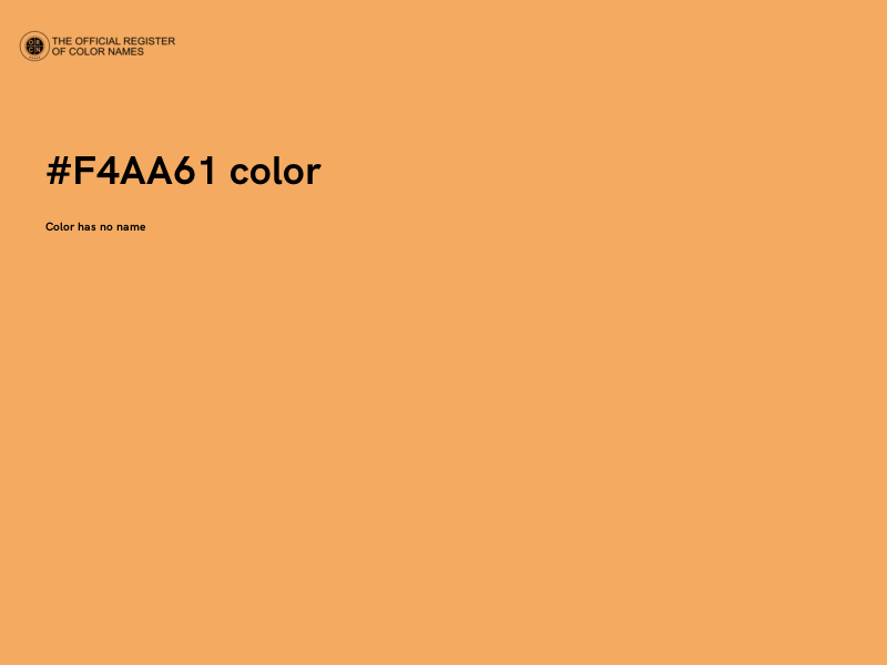 #F4AA61 color image