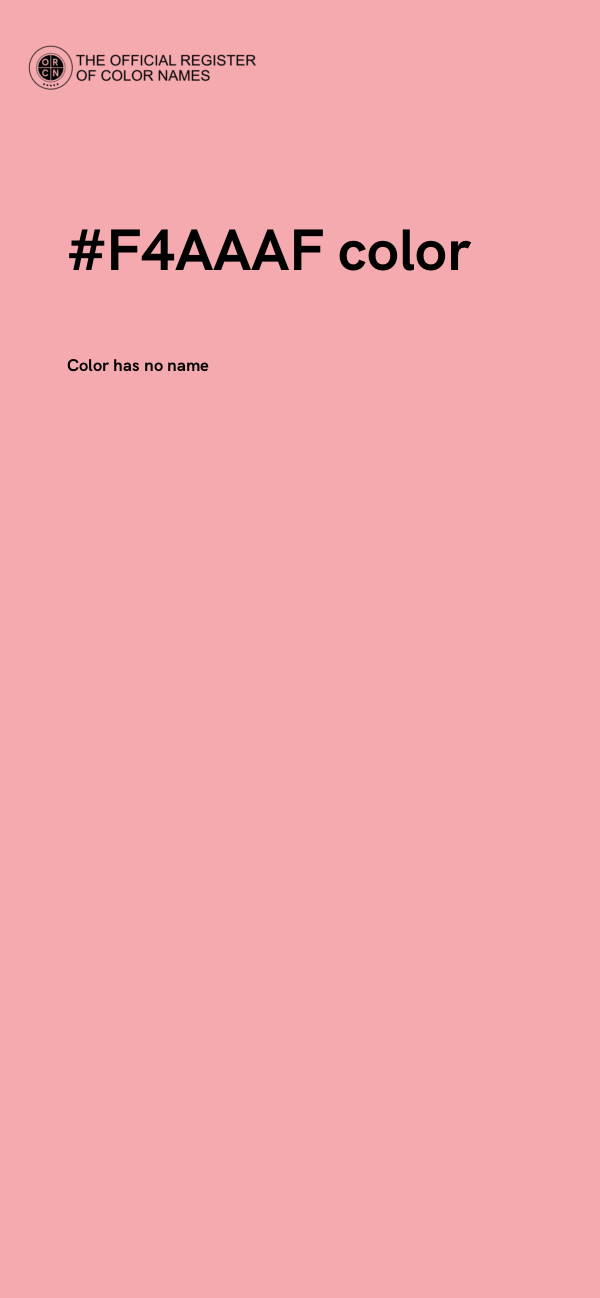 #F4AAAF color image