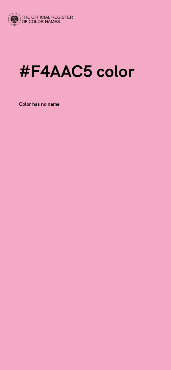 #F4AAC5 color image