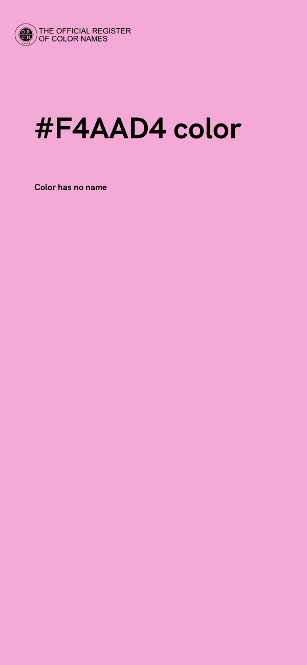 #F4AAD4 color image
