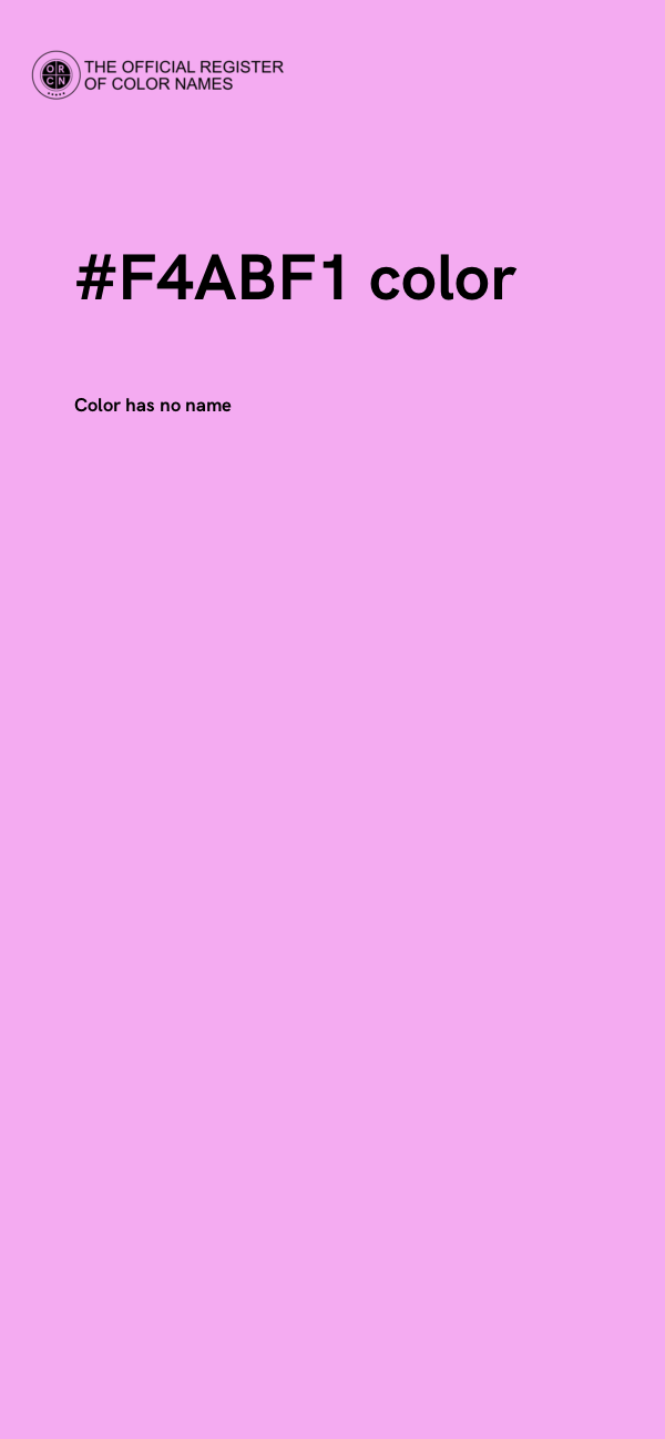 #F4ABF1 color image