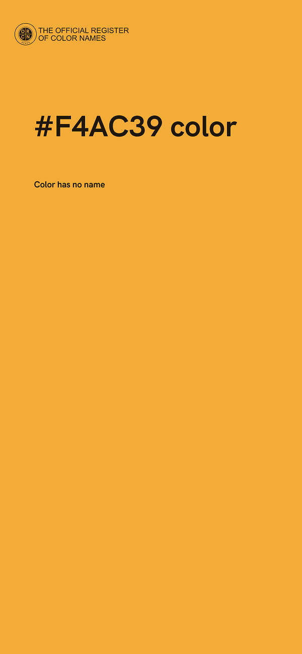 #F4AC39 color image