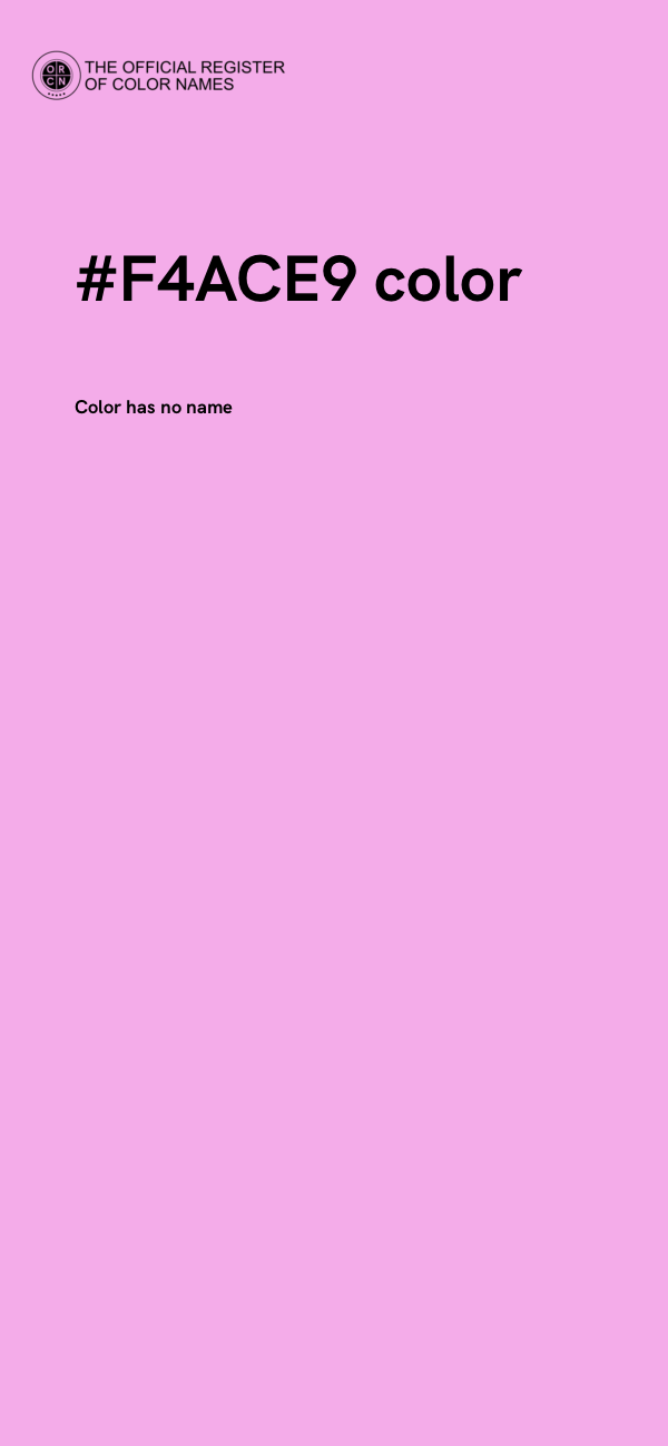 #F4ACE9 color image