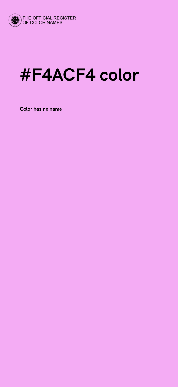 #F4ACF4 color image