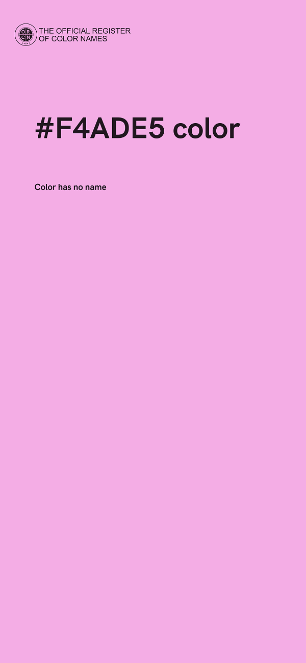 #F4ADE5 color image
