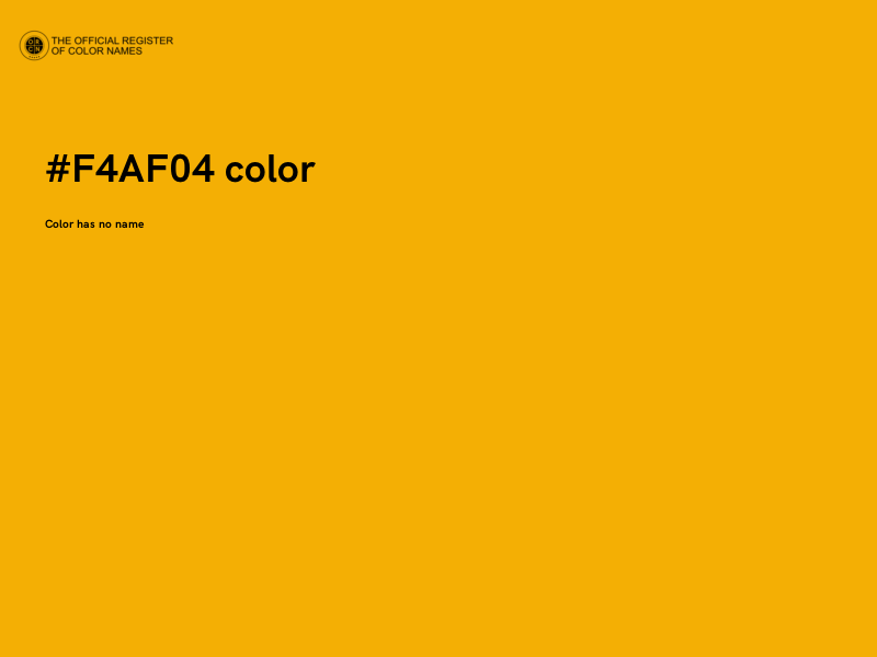 #F4AF04 color image