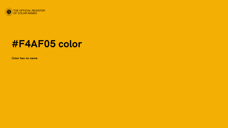 #F4AF05 color image