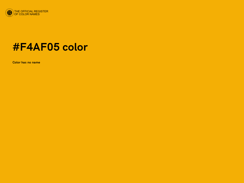 #F4AF05 color image