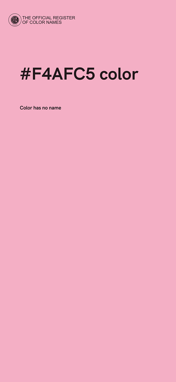 #F4AFC5 color image