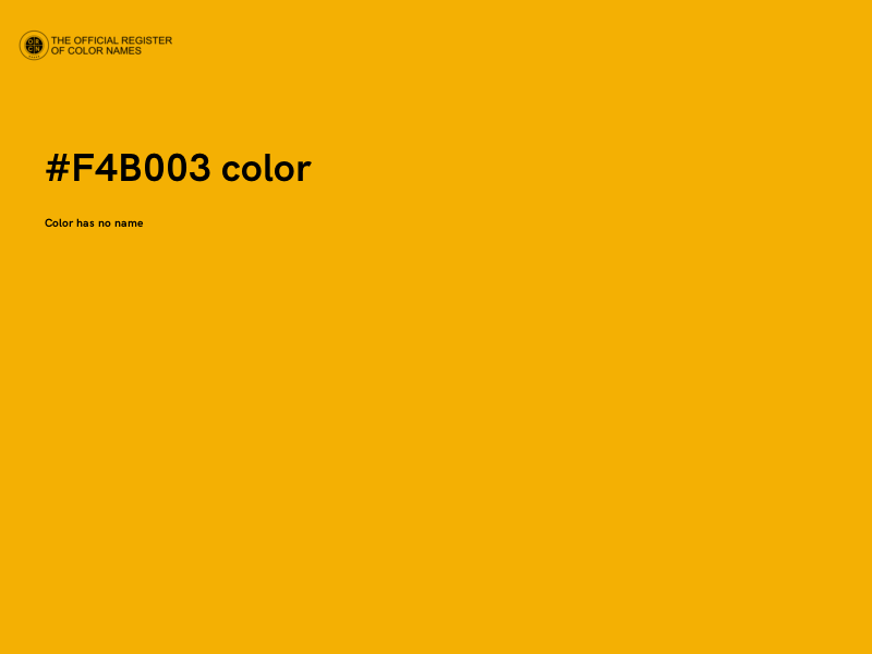#F4B003 color image