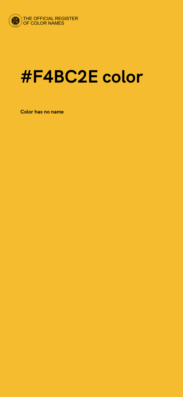 #F4BC2E color image