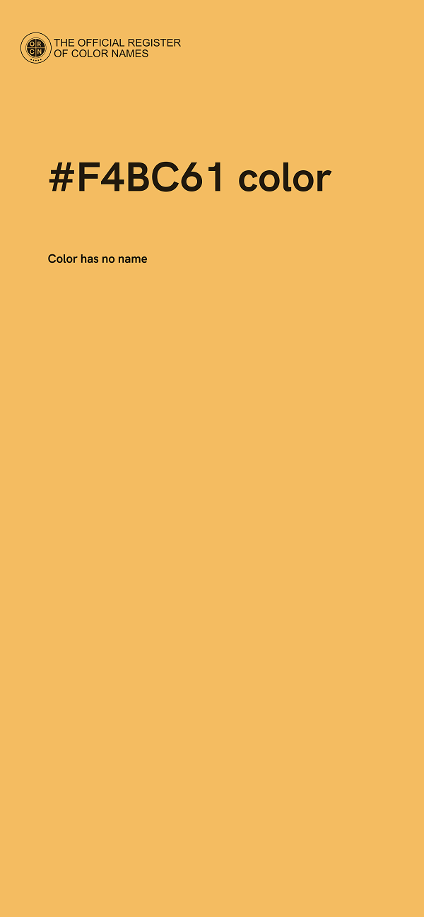 #F4BC61 color image