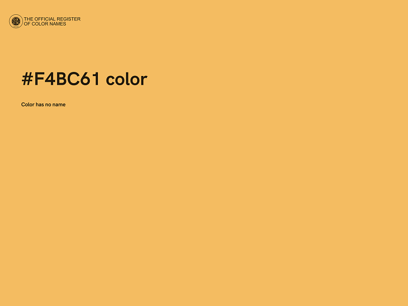 #F4BC61 color image