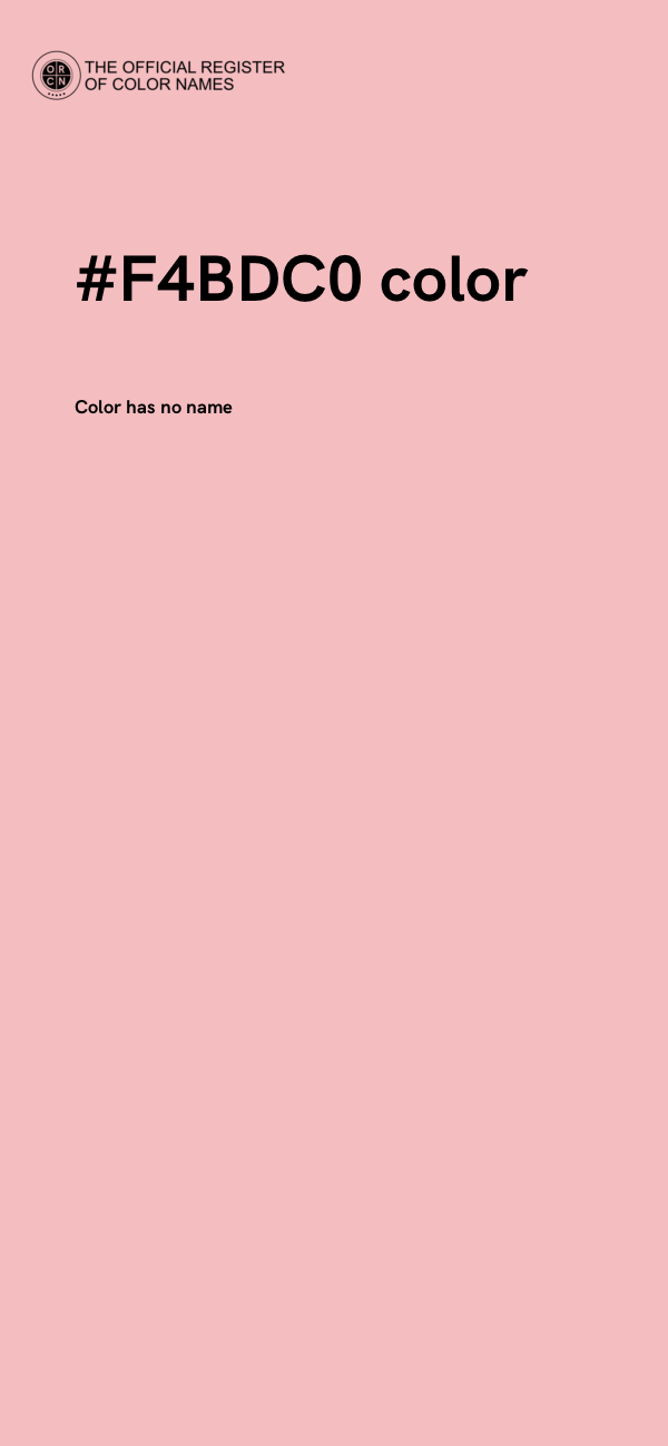 #F4BDC0 color image