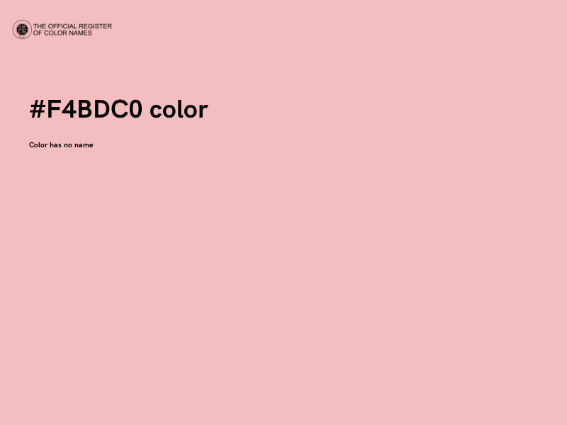 #F4BDC0 color image