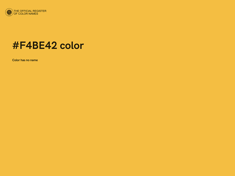 #F4BE42 color image