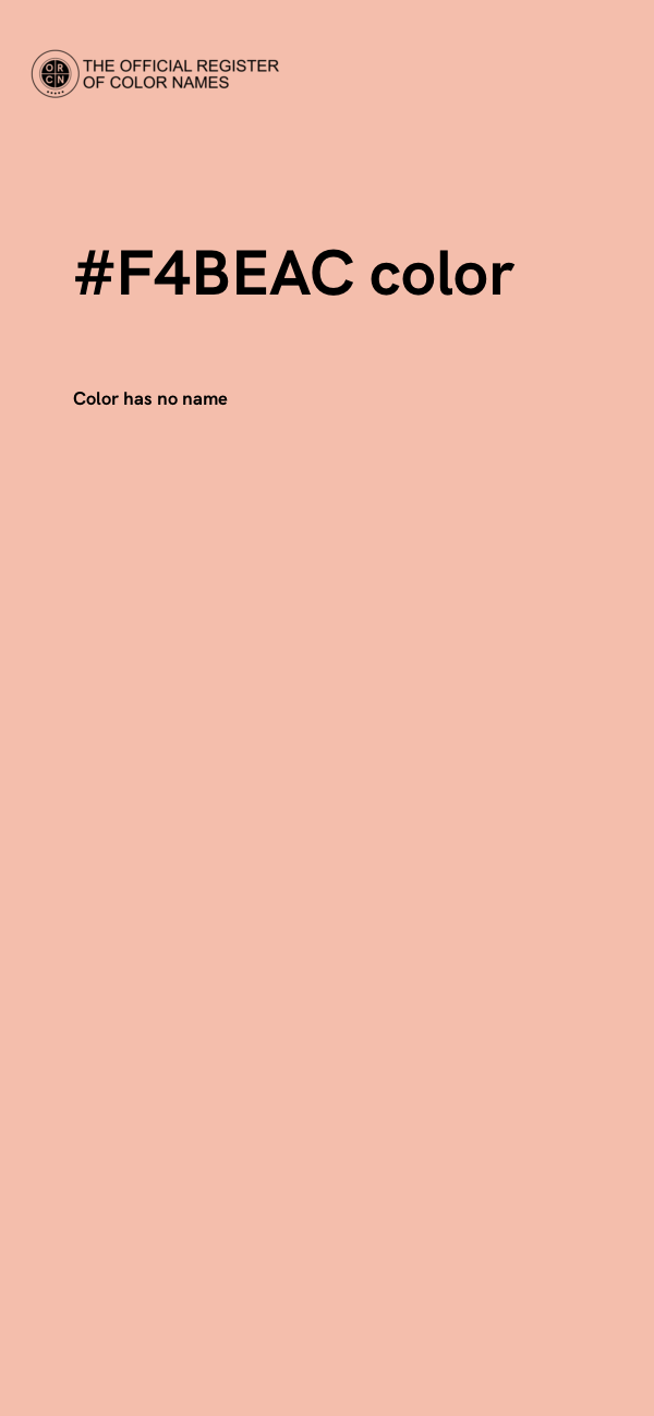 #F4BEAC color image