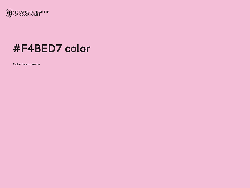 #F4BED7 color image