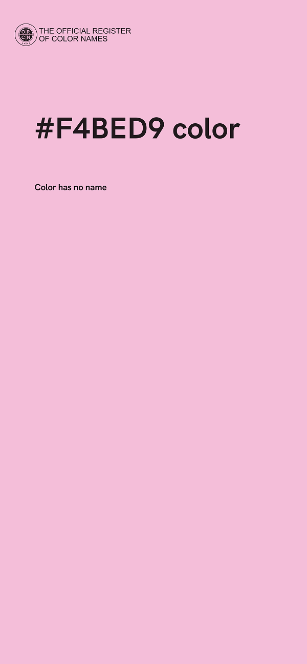 #F4BED9 color image