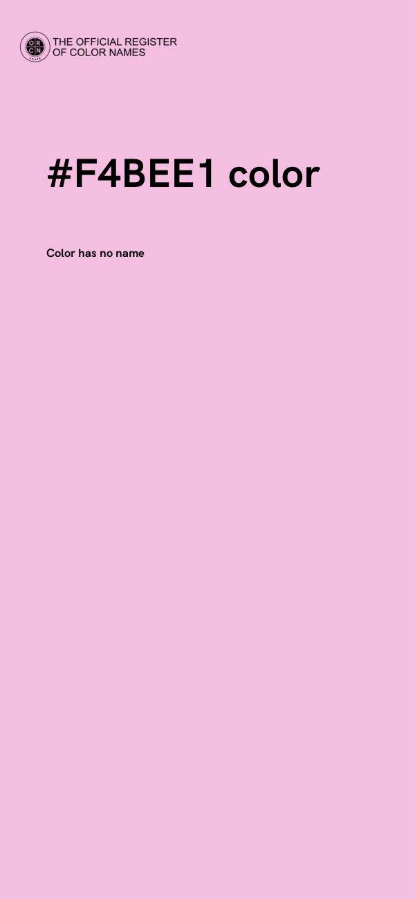 #F4BEE1 color image