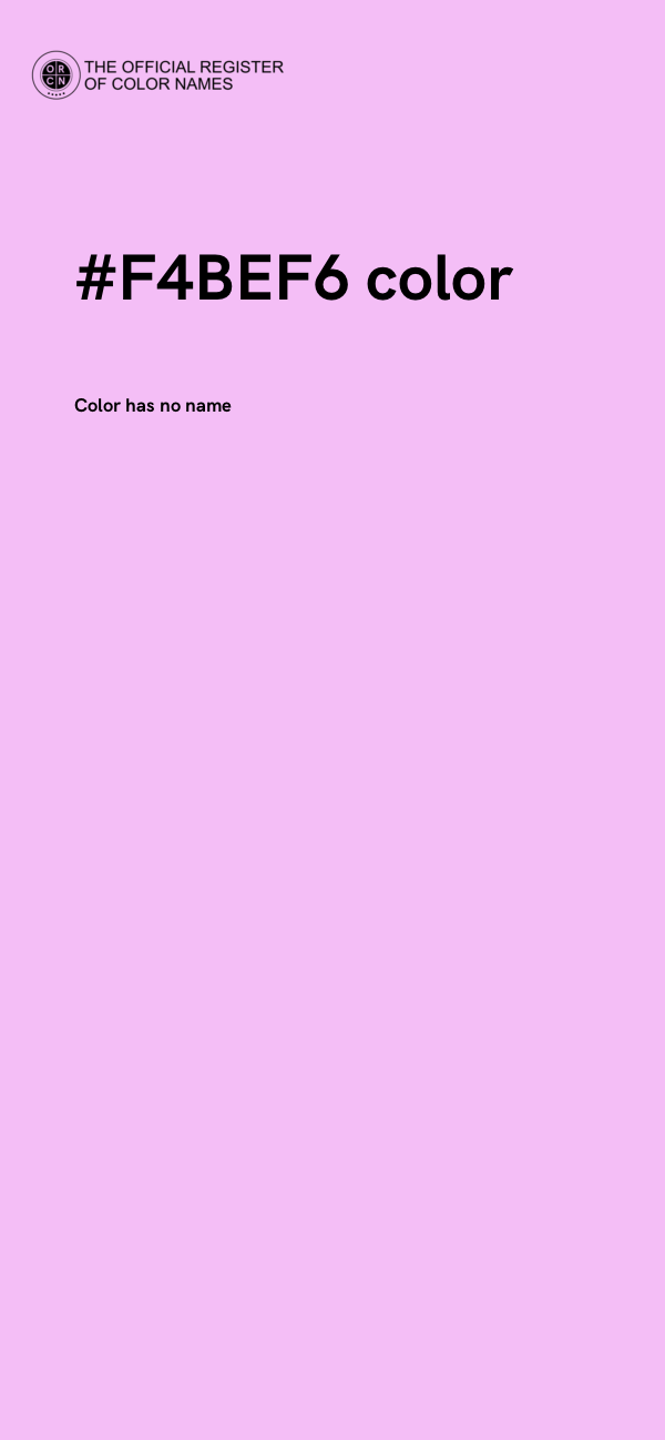 #F4BEF6 color image