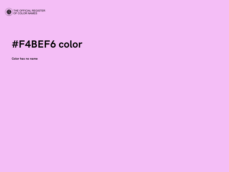 #F4BEF6 color image