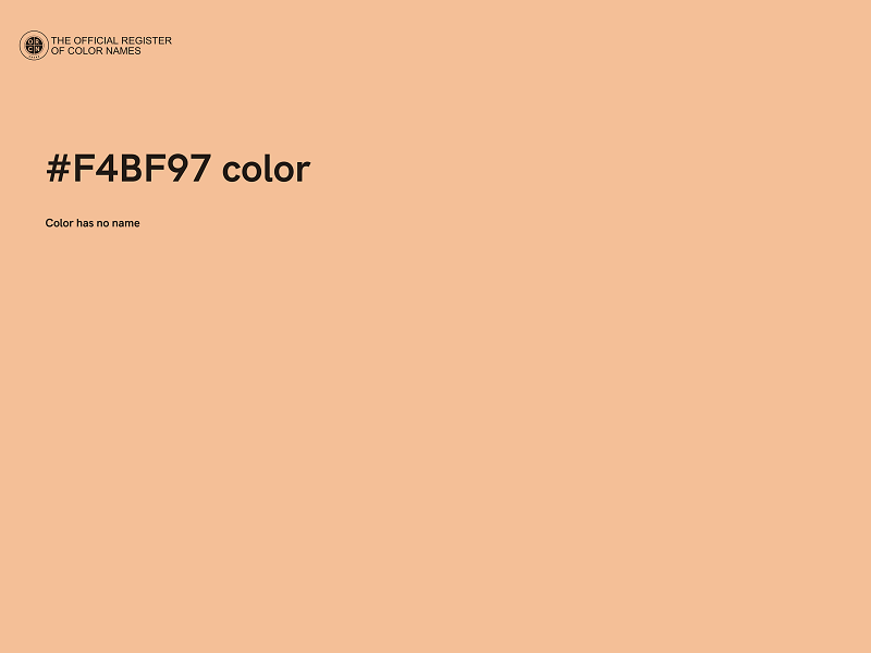 #F4BF97 color image