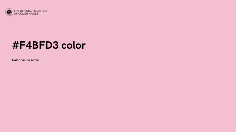 #F4BFD3 color image