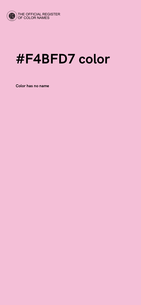#F4BFD7 color image