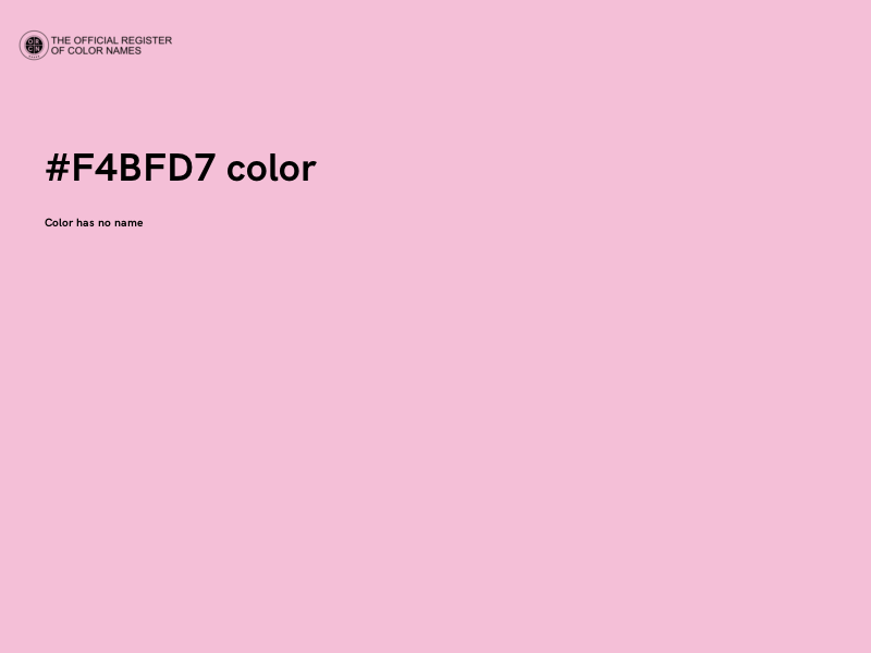 #F4BFD7 color image