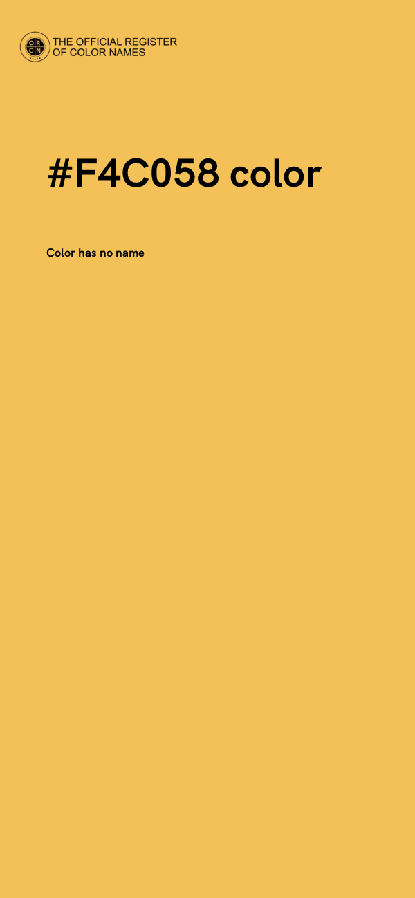 #F4C058 color image