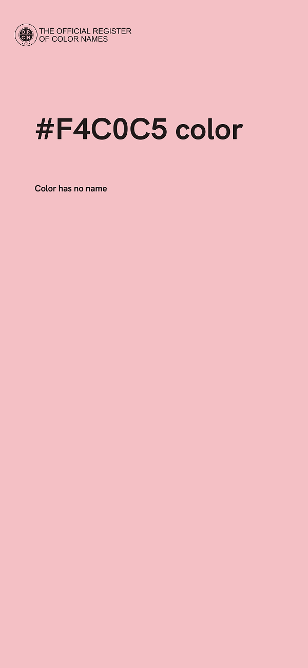 #F4C0C5 color image
