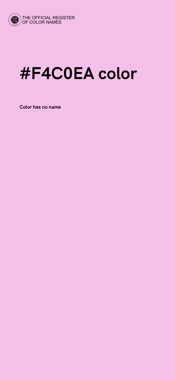 #F4C0EA color image