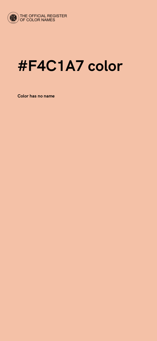 #F4C1A7 color image