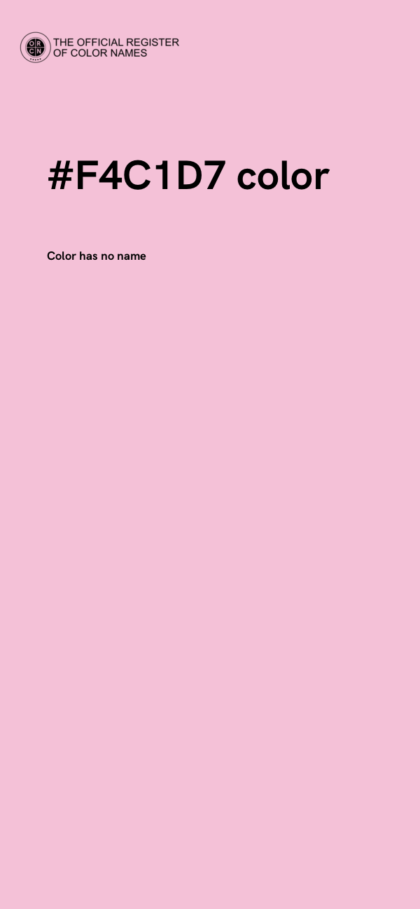 #F4C1D7 color image