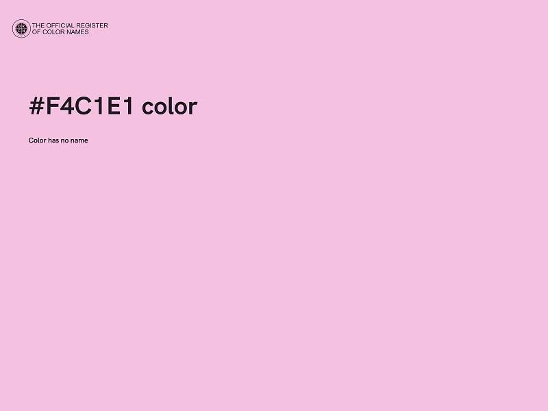 #F4C1E1 color image