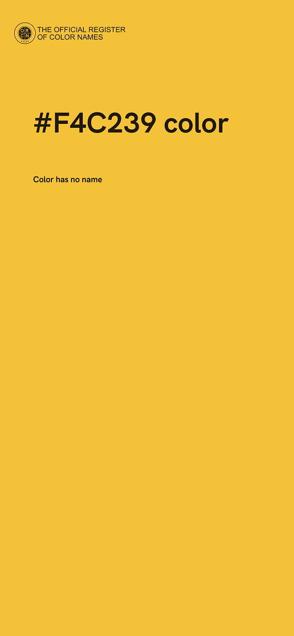 #F4C239 color image