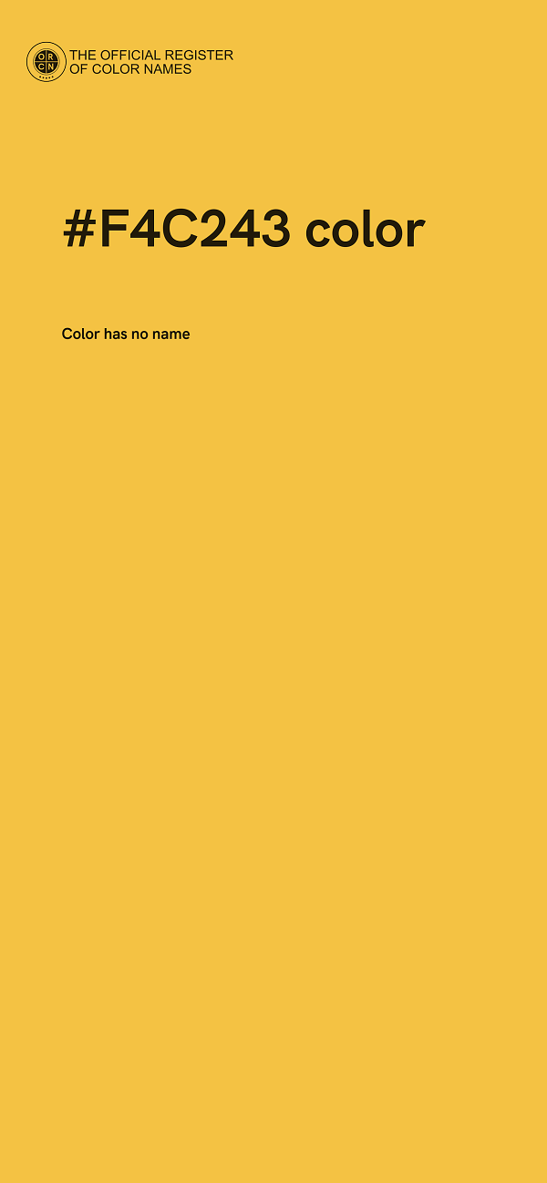 #F4C243 color image