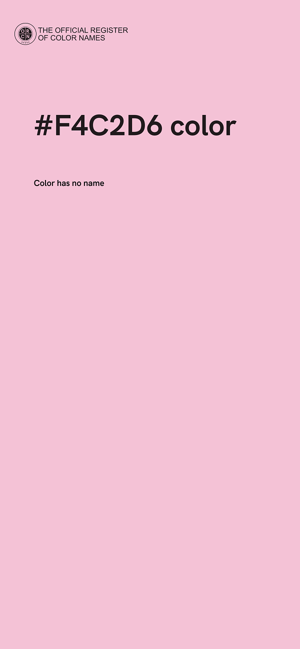 #F4C2D6 color image