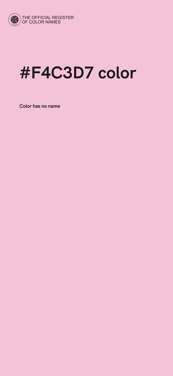 #F4C3D7 color image