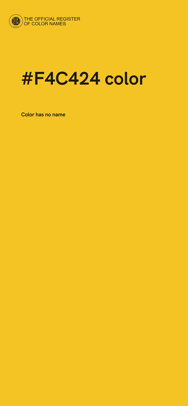 #F4C424 color image