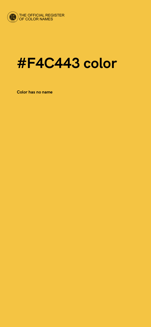 #F4C443 color image