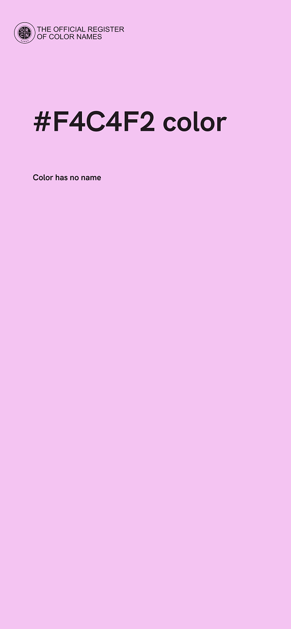 #F4C4F2 color image