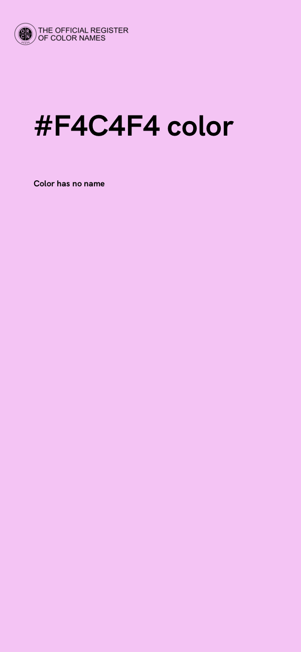 #F4C4F4 color image