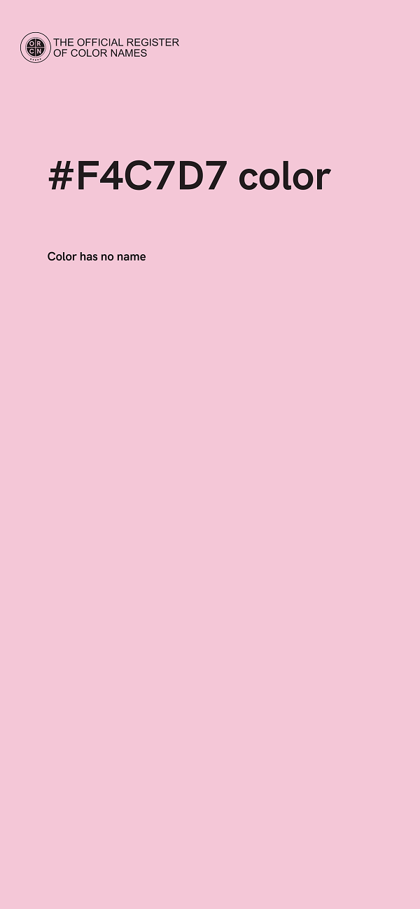 #F4C7D7 color image