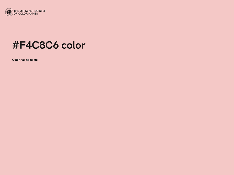 #F4C8C6 color image