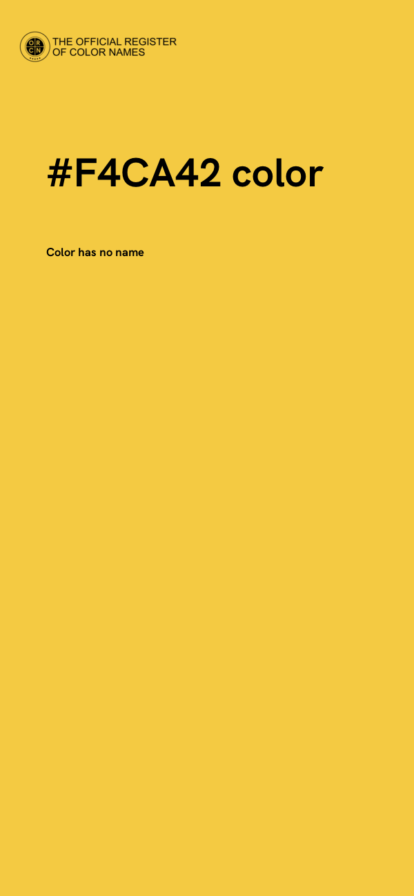 #F4CA42 color image