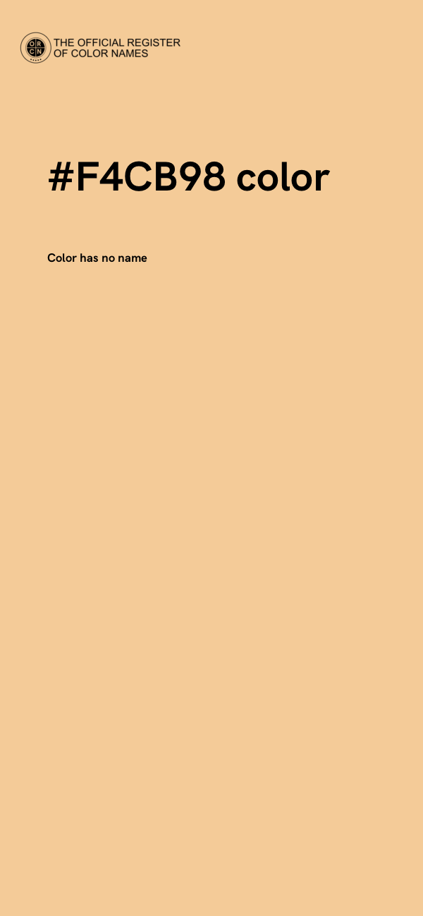 #F4CB98 color image