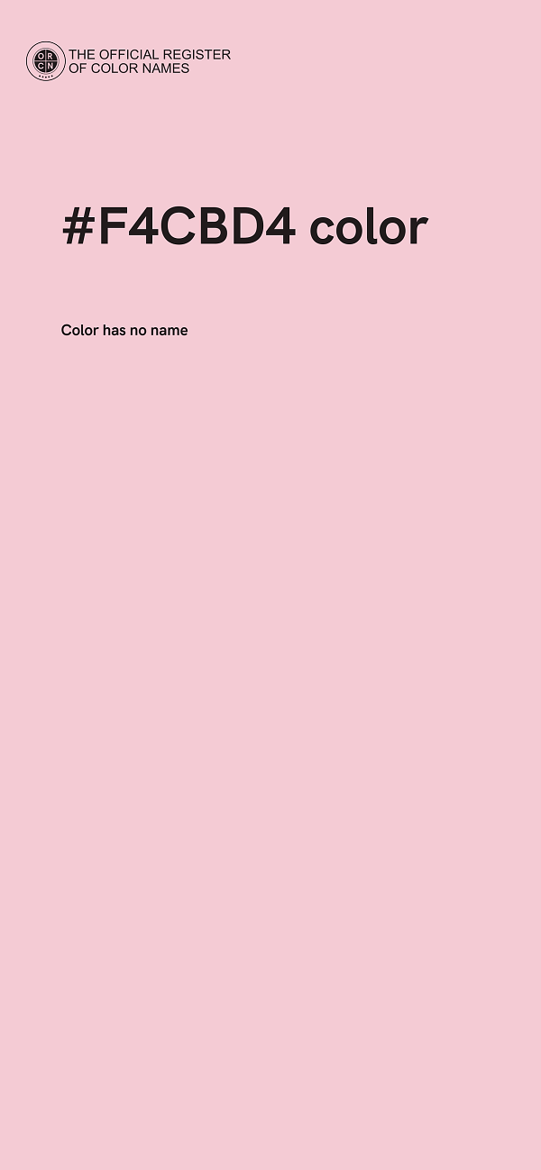 #F4CBD4 color image