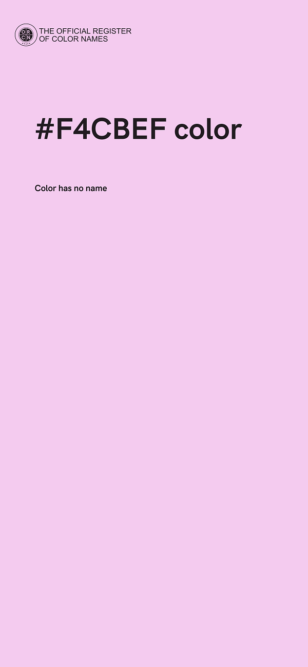 #F4CBEF color image